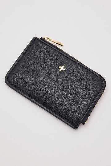 Peta + Jain Fitz Cardholer Black Pebble/Gold