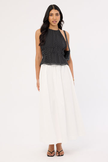Perfect Stranger Isley Maxi Skirt White