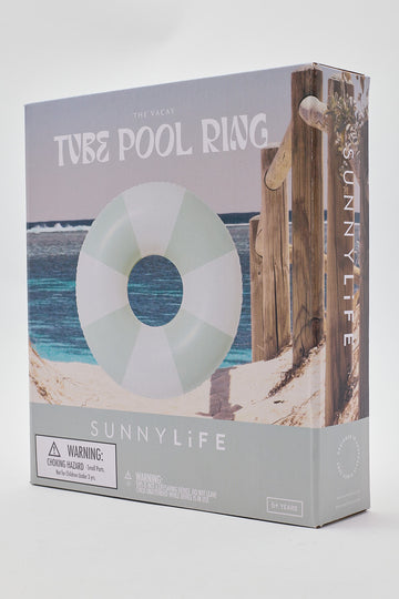 Sunnylife Tube Pool Ring The Vacay Soft Olive Stripe