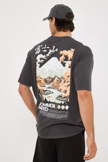 Common Need Fuji Heavyweight Boxy Tee Washed Black