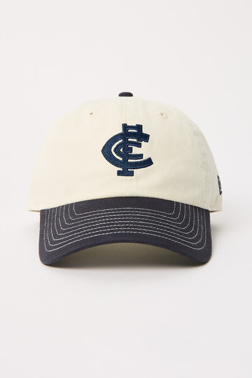 New Era 2-Toned Chrome Carlton Blues Casual Classic Cap Official Team Colours