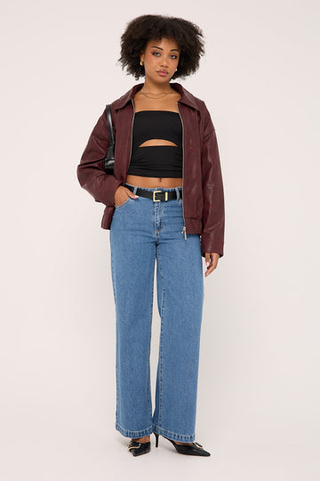 Abrand 95 High Wide Jean Eva Blue Organic