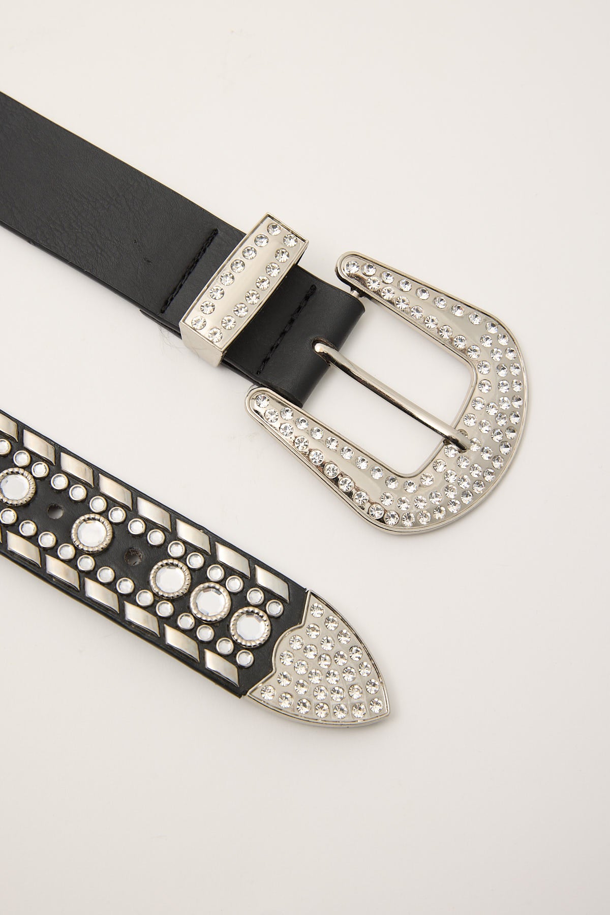 Token Solder Studded Rhinestone Belt Black – Universal Store