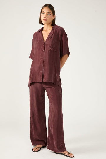 Perfect Stranger Ace Cupro Pant Burgundy