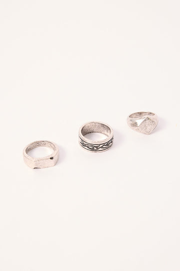 Neovision Tribal Rings 3 Pack Antique Silver