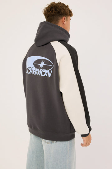 Common Need Tide Raglan Boxy Hoodie Asphalt