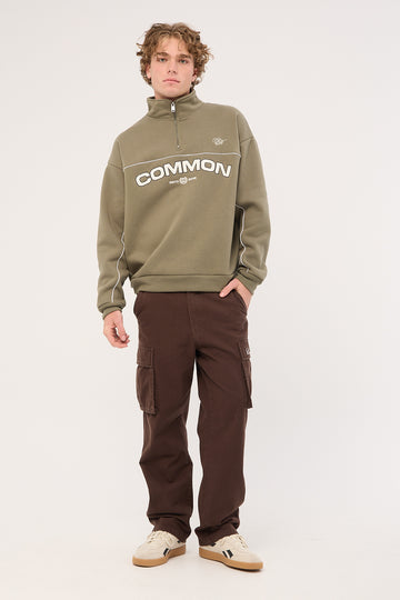 Common Need Vinyl Cargo Pant Washed Brown