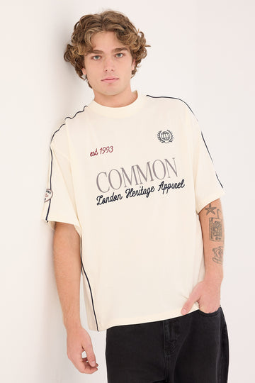 Common Need Doubles Heavyweight Easy Tee Ecru