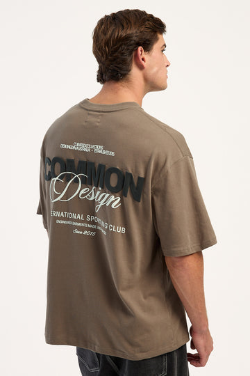 Common Need Compose Heavyweight Easy Tee Brown
