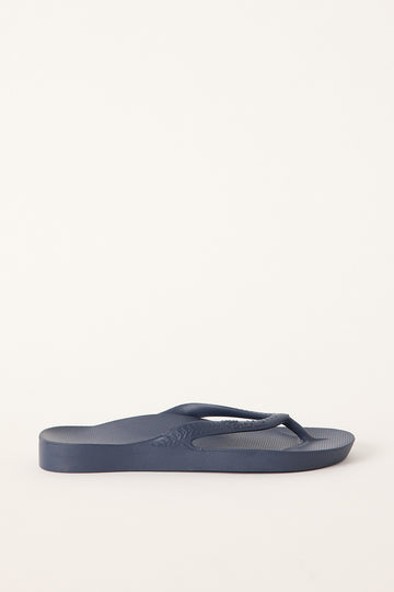 Archies Footwear Mens Arch Support Thong Navy