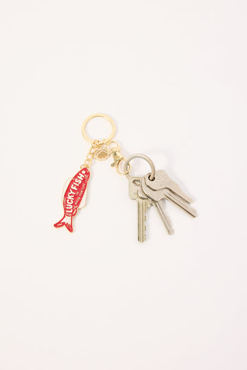Token Lucky Fish Keyring Red