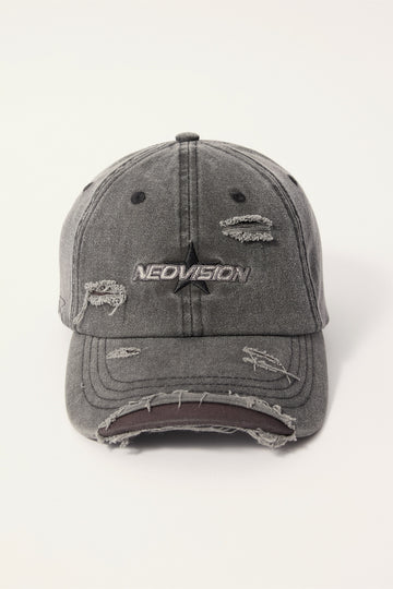 Neovision Famous Recycled Distressed Dad Cap Washed Black