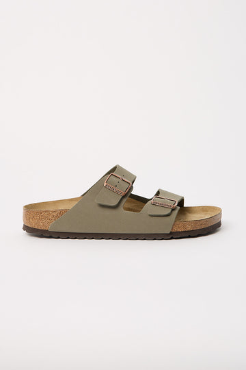 Birkenstock Mens Arizona BirkiBuc Narrow Stone