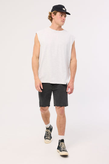 Thrills Bones Denim Short Ash Black