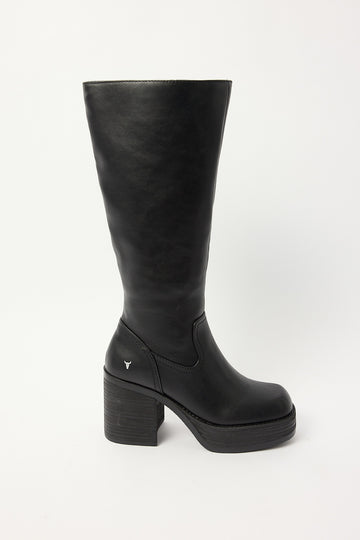 Windsor Smith Womens Nowhere Faux Leather Boot Black