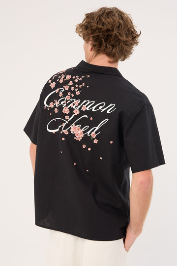 Common Need Sakura Resort Shirt Off Black