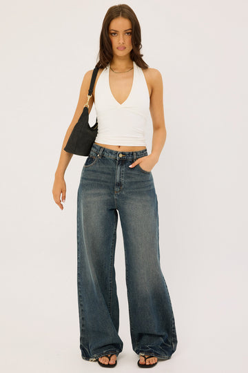 Abrand 95 Super Baggy Jean Cory Mid Blue