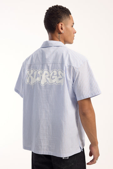 Xlarge Drip Gorilla Fit SS Shirt Blue Stripe