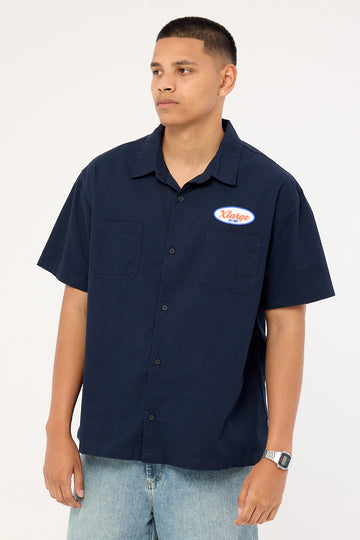 Xlarge Classic SS Work Shirt Navy