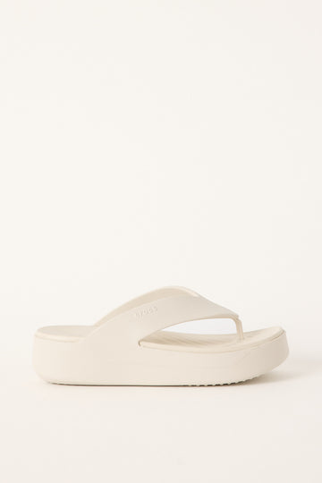 Crocs Womens Getaway Platform Flip Stucco