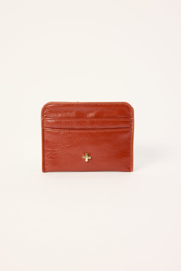 Peta + Jain Gia Cardholder Choc Crinkle/Gold