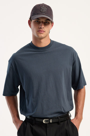 Open Archive Organic Easy Tee Steel Blue