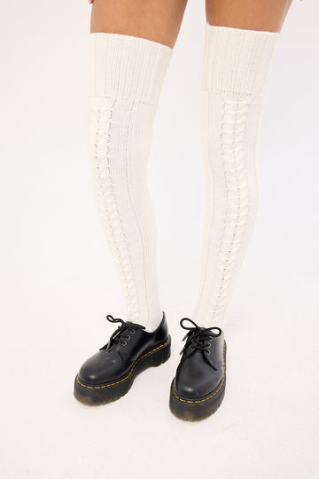 Token COSY CABLE KNIT SOCK Cream