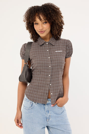 Neovision Nova Button Up Blouse Brown