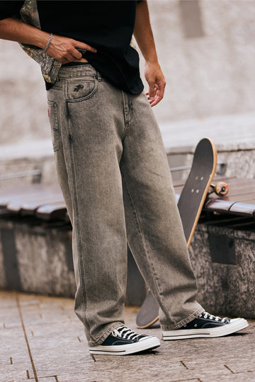 Worship Big Lounger Baggy Jean Dirty Grey