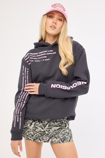 Neovision Distopia Relaxed Hoodie Sunfade Black