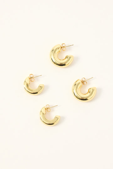Perfect Stranger Scout Earrings 2 Pack 18K Gold Plated