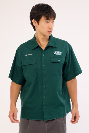 Worship Department Short Sleeve Workshirt Hunter Green
