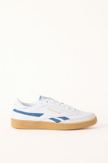 Reebok Mens Club C Revenge Vintage Sneaker White/Athletic Blue/Gum