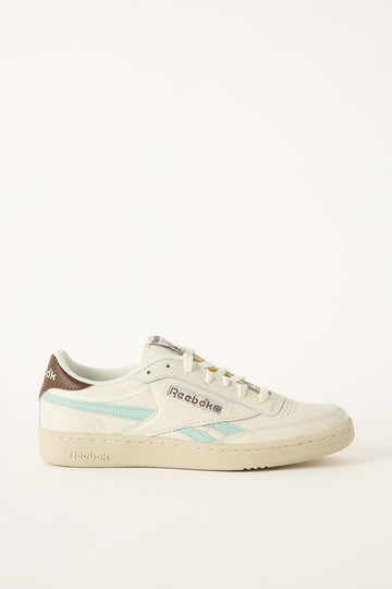Reebok Mens Club C Revenge Sneaker Chalk/Tranquil Teal/Simple Brown