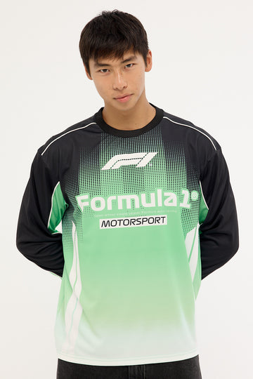Majestic Athletic F1 Mesh Jersey Shift Green/Black