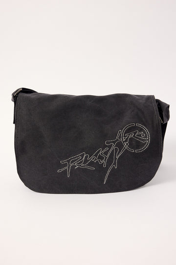 Rusty Hoodus Messenger Bag Washed Black