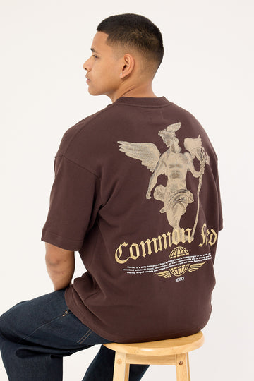 Common Need Hermes Loopback Heavyweight Easy Tee Coffee Brown