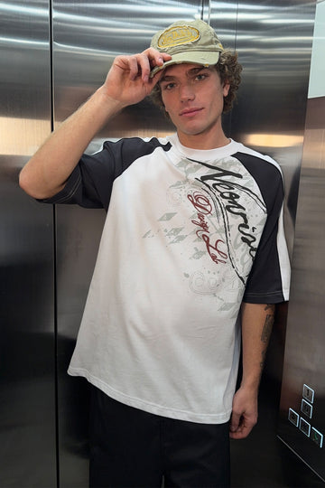 Neovision Wreckage Raglan Street Super Heavy Tee White/Asphalt