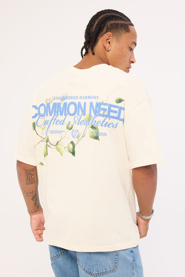 Common Need Vine Heavyweight Easy Tee Off White
