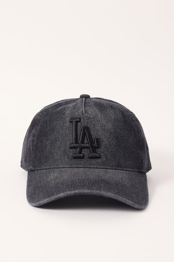 New Era 9Twenty A-Frame Los Angeles Dodgers Cap Heavy Washed Black Denim