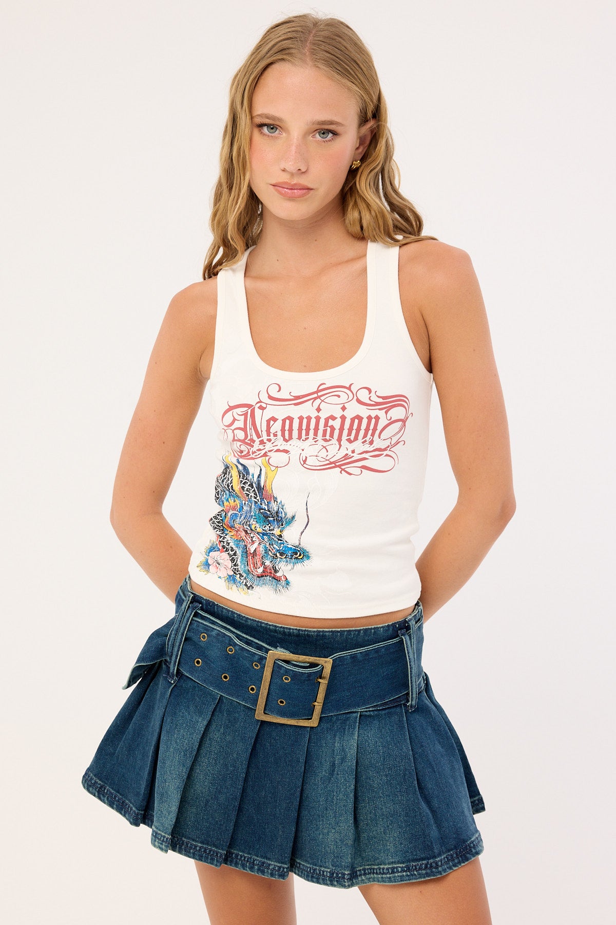Neovision Yokai Lace Back Tank Top White – Universal Store