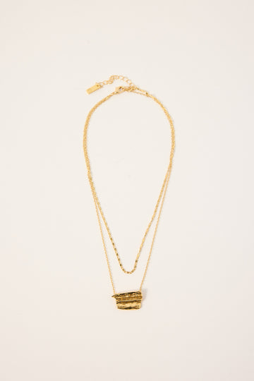 Perfect Stranger Alba Layered Necklace 2PK 18K Gold Plated