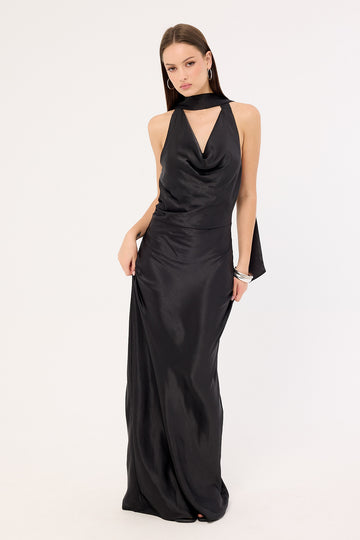 Sndys The Label Rosanna Maxi Tie Dress Black