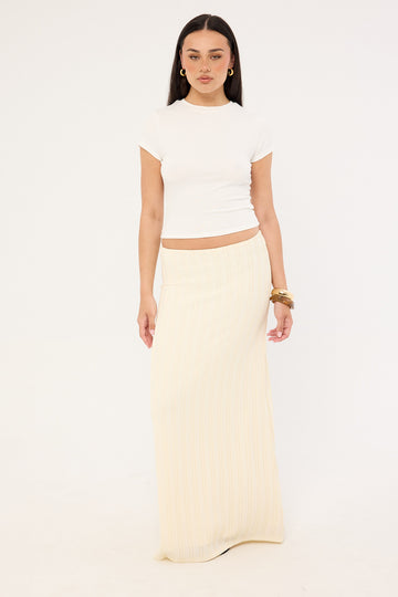 Perfect Stranger Noah Frill Maxi Skirt Butter