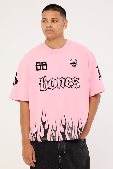 Billy Bones Club Burner Boxy Tee Washed Pink