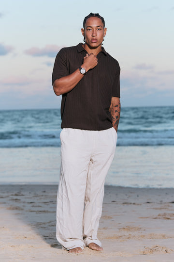 Common Need Arthur Boxy Polo Brown