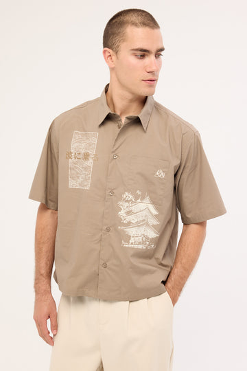 Common Need Tanken Boxy Standard Shirt Mushroom