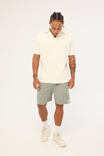 Common Need Haven Elastic Waist Short Sage
