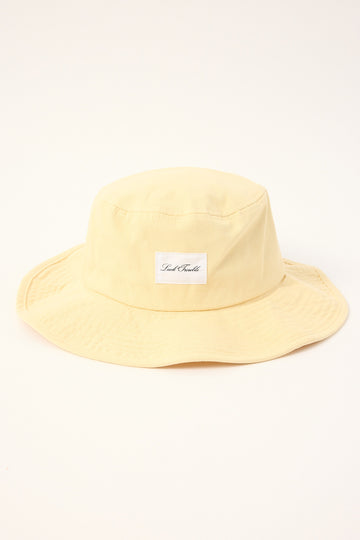 Luck + Trouble Tides Wide Brim Bucket Hat Butter Yellow