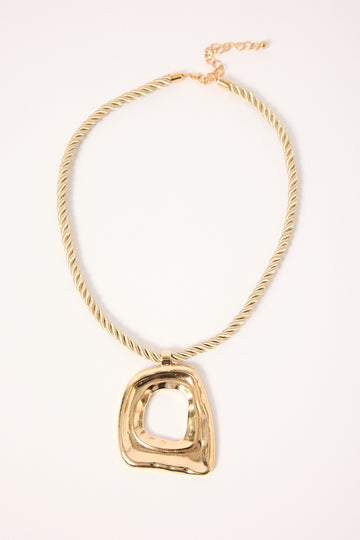 Token Campbell Statement Pendant Necklace Gold